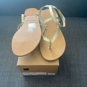Gold sandals from j crew
